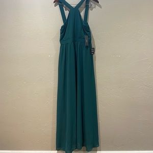 Lulu’s High Neck Floor Length Green Dress
